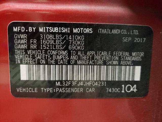 2018 MITSUBISHI MIRAGE G4 ML32F3FJ4JHF04231