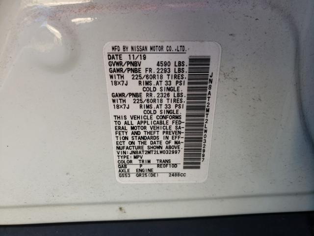 2020 NISSAN ROGUE S JN8AT2MT2LW032997