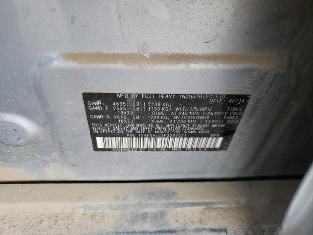 2015 SUBARU OUTBACK 2. 4S4BSALC9F3207021