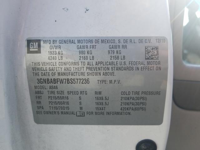 2011 CHEVROLET HHR LT 3GNBABFW7BS577236