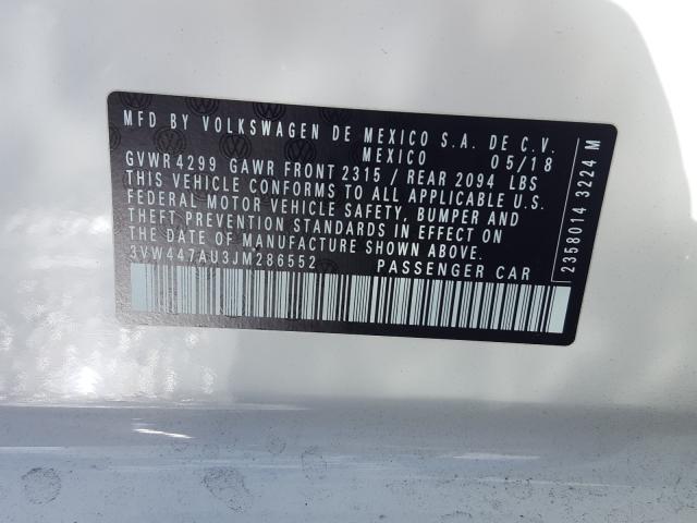 2018 VOLKSWAGEN GTI S/SE - 3VW447AU3JM286552