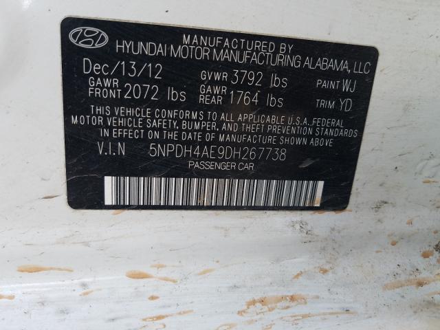 2013 HYUNDAI ELANTRA GL 5NPDH4AE9DH267738