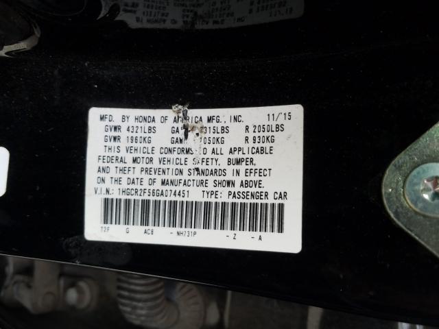 2016 HONDA ACCORD SPO - 1HGCR2F56GA074451