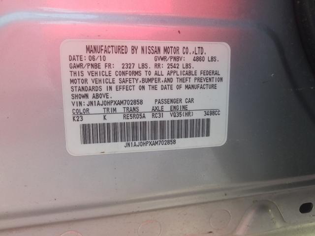 2010 INFINITI EX35 BASE JN1AJ0HPXAM702858