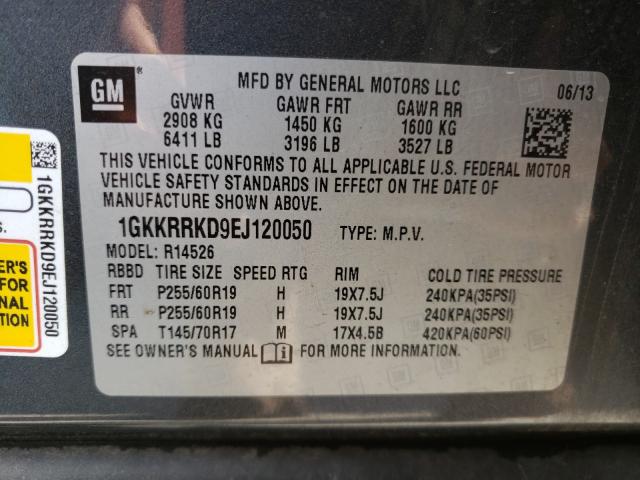 2014 GMC ACADIA SLT 1GKKRRKD9EJ120050
