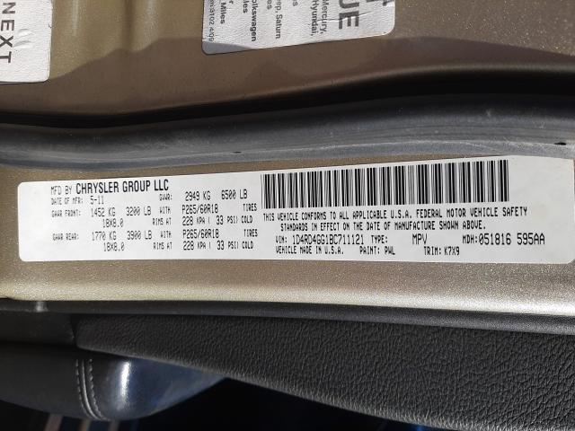 2011 DODGE DURANGO CR 1D4RD4GG1BC711121
