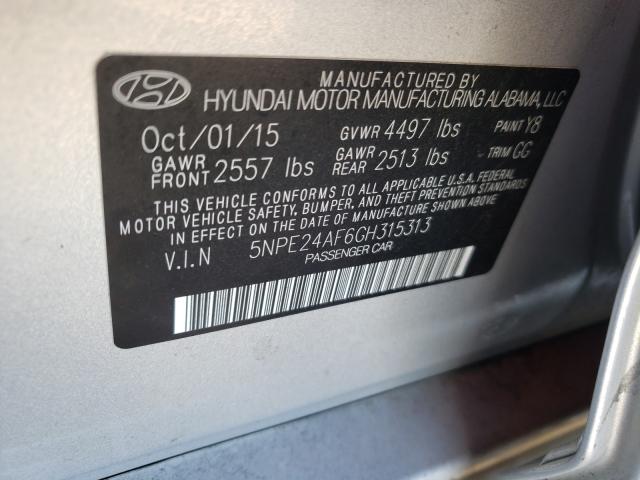 2016 HYUNDAI SONATA SE 5NPE24AF6GH315313