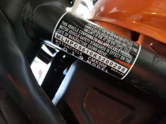 2019 HONDA CMX500 MLHPC5610K5200298