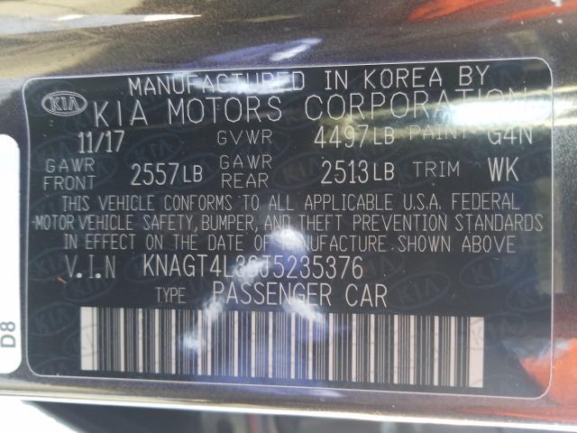 2018 KIA OPTIMA LX KNAGT4L36J5235376
