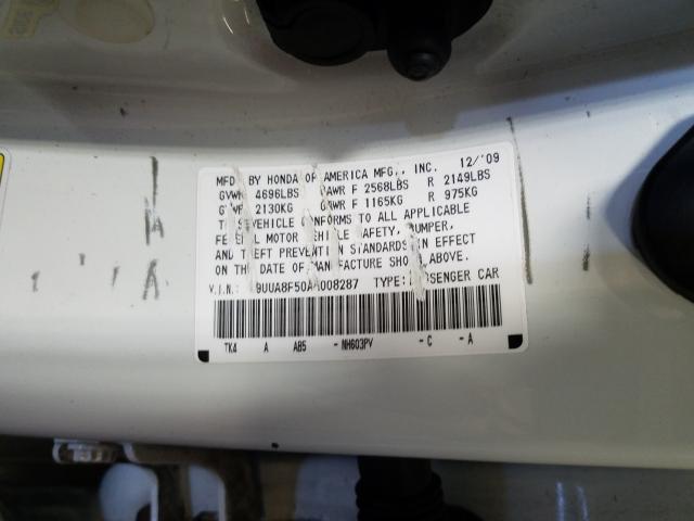 2010 ACURA TL 19UUA8F50AA008287