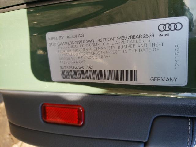 2020 AUDI A5 PREMIUM WAUCNCF55LA017021