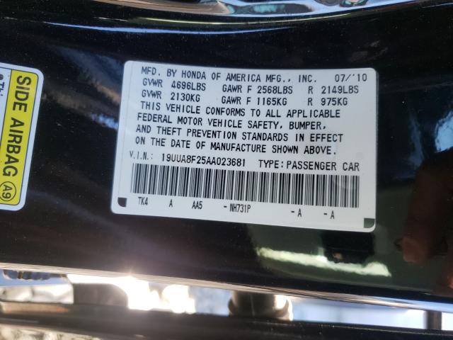 2010 ACURA TL 19UUA8F25AA023681