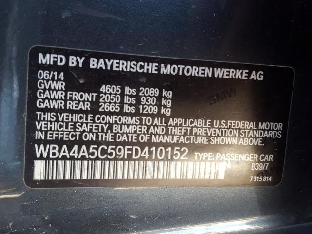 2015 BMW 428 I GRAN WBA4A5C59FD410152