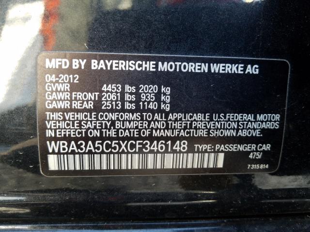 2012 BMW 328 I WBA3A5C5XCF346148