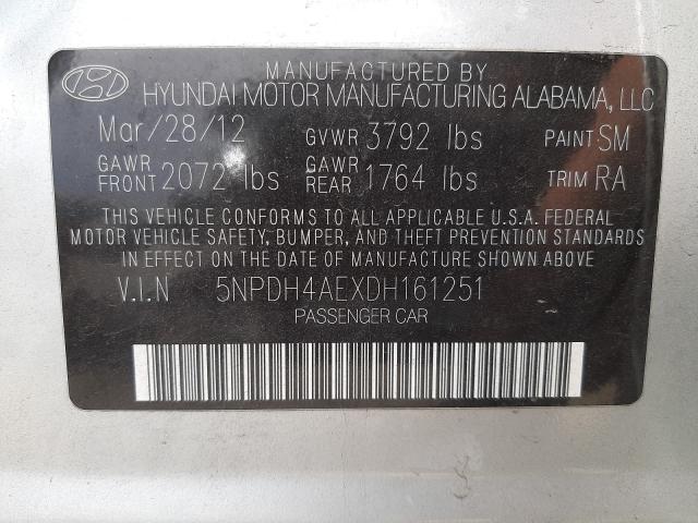 2013 HYUNDAI ELANTRA GL 5NPDH4AEXDH161251