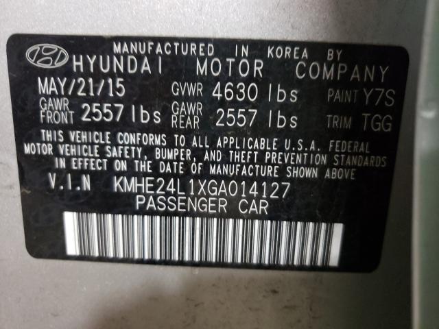 2016 HYUNDAI SONATA HYB KMHE24L1XGA014127