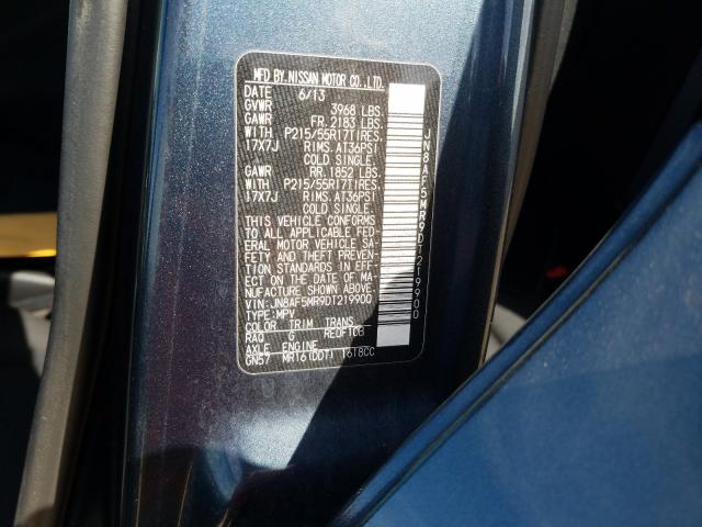 2013 NISSAN JUKE JN8AF5MR9DT219900