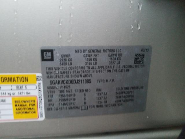 2013 BUICK ENCLAVE 5GAKVCKD6DJ211085