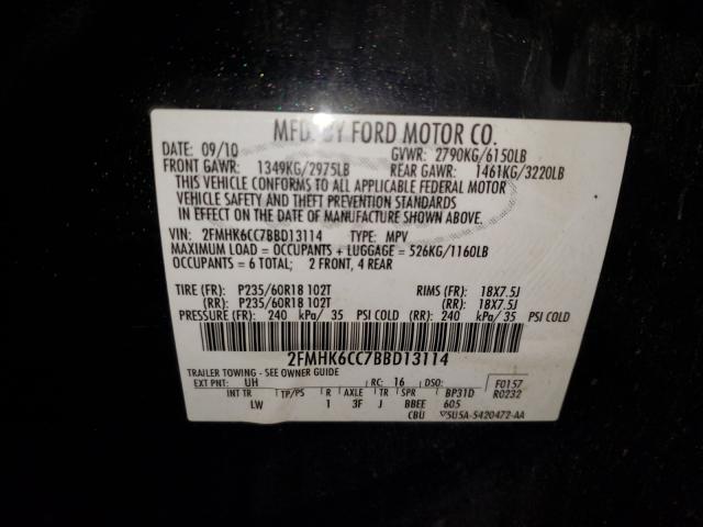 2011 FORD FLEX SEL 2FMHK6CC7BBD13114