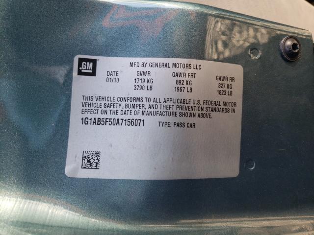 2010 CHEVROLET COBALT LS 1G1AB5F50A7156071