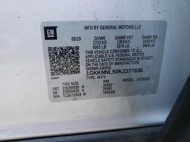 2019 GMC ACADIA SLT 1GKKNNLS0KZ277836