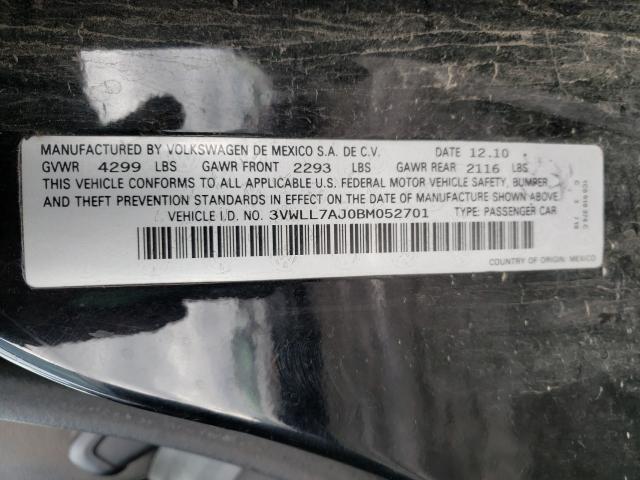 2011 VOLKSWAGEN JETTA TDI 3VWLL7AJ0BM052701