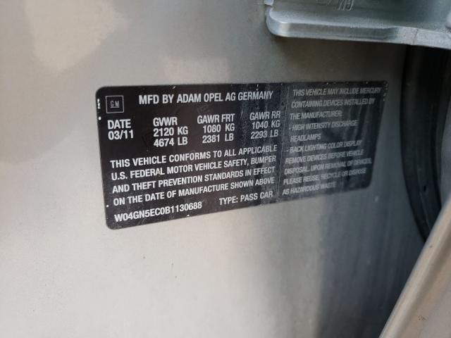 2011 BUICK REGAL CXL W04GN5EC0B1130688