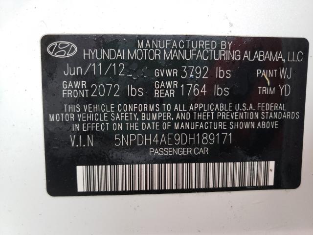 2013 HYUNDAI ELANTRA GL 5NPDH4AE9DH189171