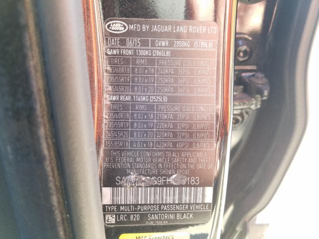 2015 LAND ROVER RANGE ROVE SALVP2BG9FH073183