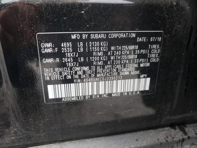 2018 SUBARU OUTBACK 2. 4S4BSAKC0J3395213