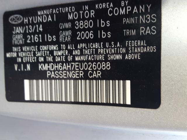 2014 HYUNDAI ELANTRA CO KMHDH6AH7EU026088