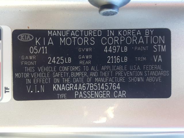 2011 KIA OPTIMA SX KNAGR4A67B5145764