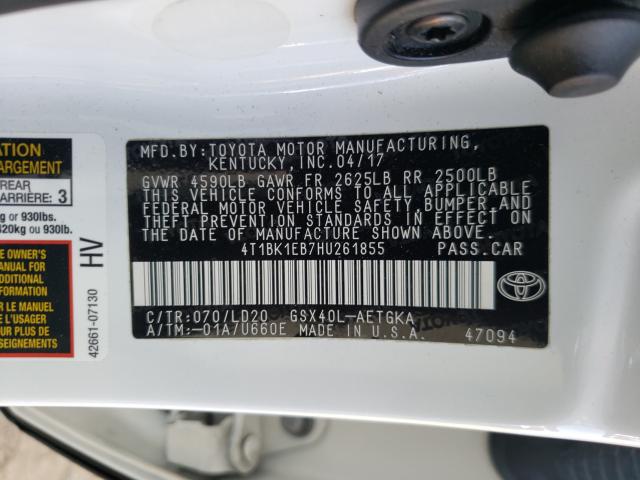 2017 TOYOTA AVALON XLE 4T1BK1EB7HU261855