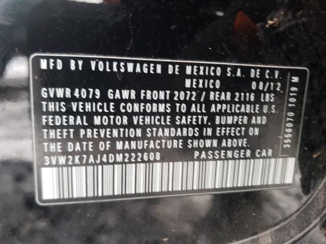 2013 VOLKSWAGEN JETTA BASE 3VW2K7AJ4DM222608