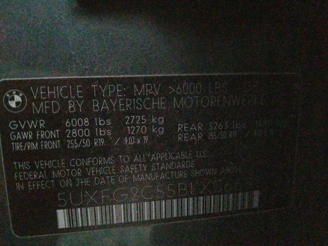 2011 BMW X6 XDRIVE3 5UXFG2C55BLX06681