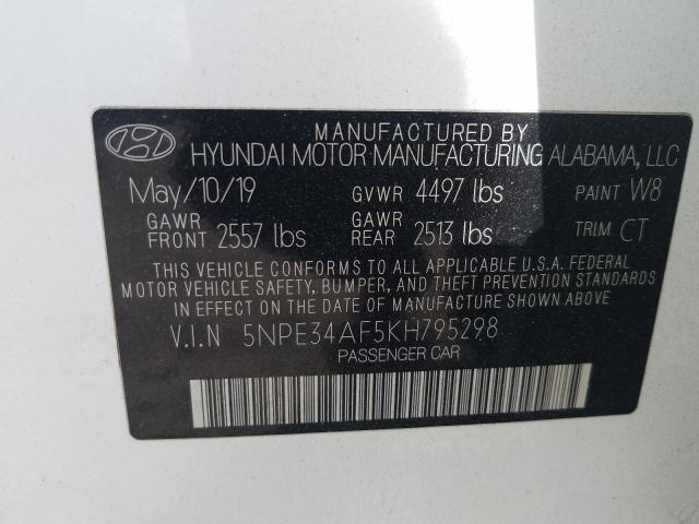 2019 HYUNDAI SONATA LIM 5NPE34AF5KH795298