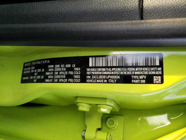 2018 JEEP RENEGADE L ZACCJBDB1JPH00834