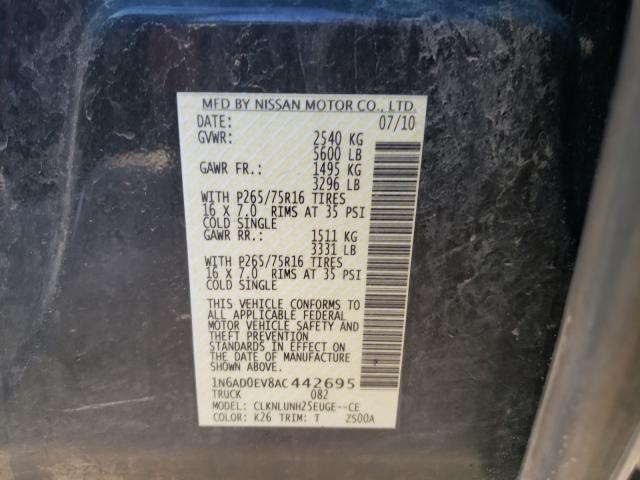 2010 NISSAN FRONTIER C 1N6AD0EV8AC442695
