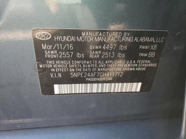 2016 HYUNDAI SONATA SE 5NPE24AF7GH411712