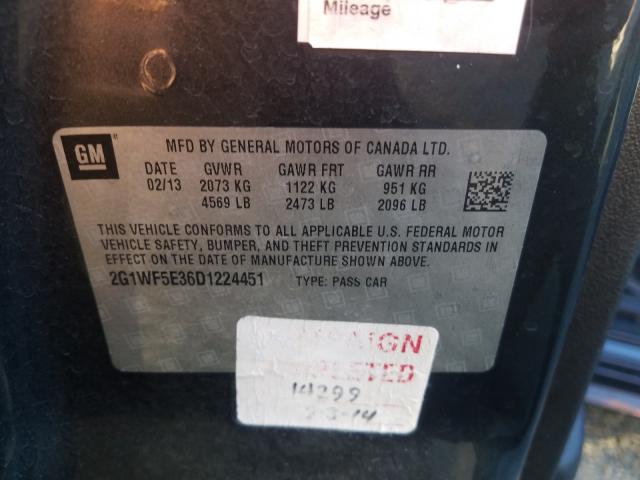 2013 CHEVROLET IMPALA LS 2G1WF5E36D1224451