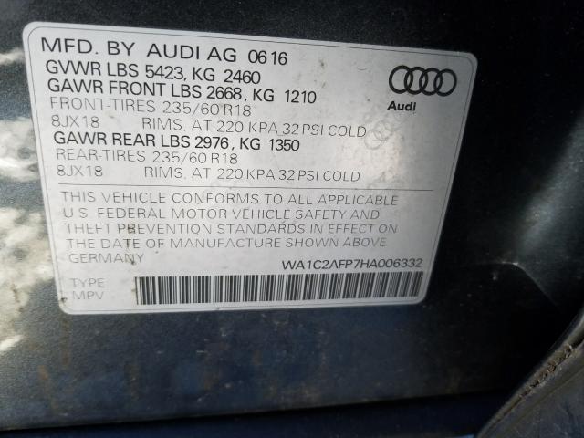 VIN WA1C2AFP7HA006332 2017 Audi Q5, Premium no.10