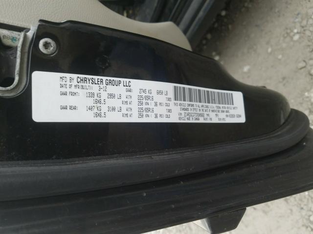 2012 DODGE GRAND CARA 2C4RDGCG7CR309682