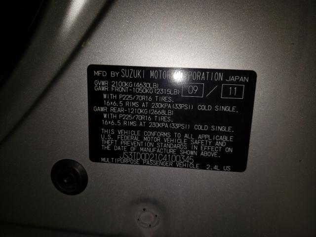 2012 SUZUKI GRAND VITA JS3TD0D21C4100345