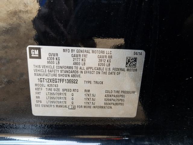 2015 GMC SIERRA K25 1GT12XEG7FF136922