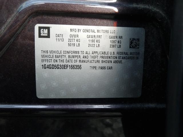 2014 BUICK LACROSSE P 1G4GD5G30EF166356