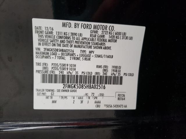 2017 FORD FLEX LIMIT 2FMGK5D85HBA02516