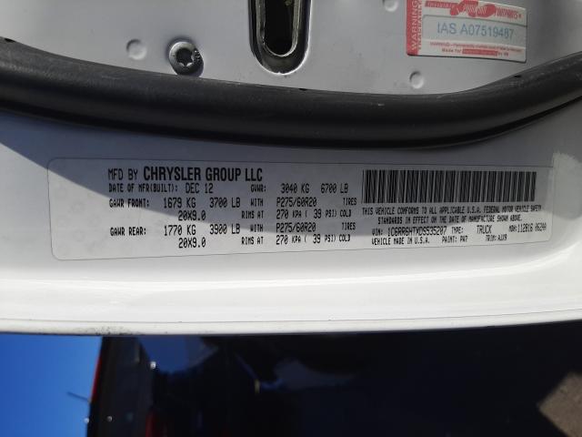 2013 RAM 1500 SPORT 1C6RR6HTXDS535207