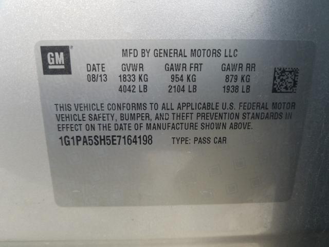 2014 CHEVROLET CRUZE LS 1G1PA5SH5E7164198