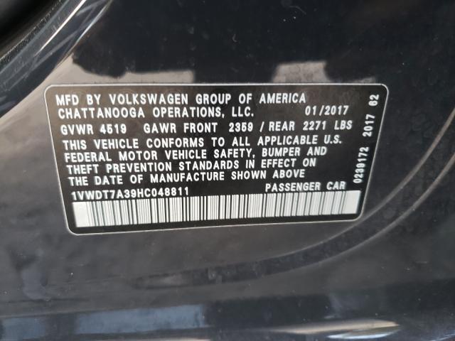 2017 VOLKSWAGEN PASSAT R-L 1VWDT7A39HC048811