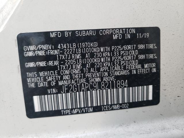 2020 SUBARU CROSSTREK JF2GTAPC9L8211894